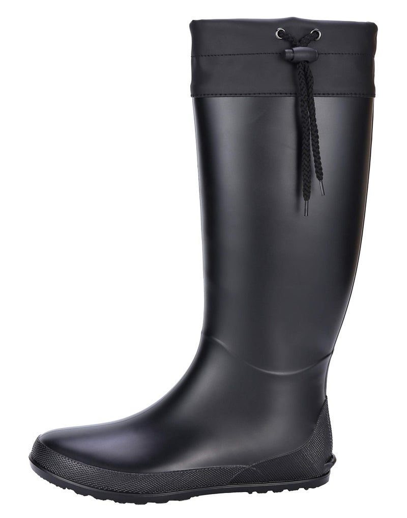 Asgard Women's Packable Tall Rain Boots Ultra Lightweight Garden Boots - NOT for Wide Calf, Black 39 (size 8.5-9) - Image 1